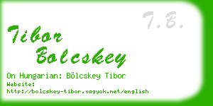 tibor bolcskey business card