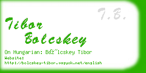 tibor bolcskey business card